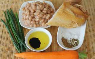 Приготовление салатов из копчёной курицы с фасолью