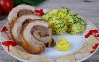 Рулет из свиной грудинки, запеченный в духовке – 8 пошаговых фото в рецепте