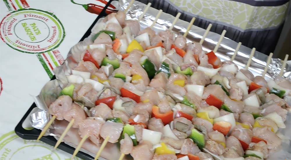 Грудка с вешенками и перцем