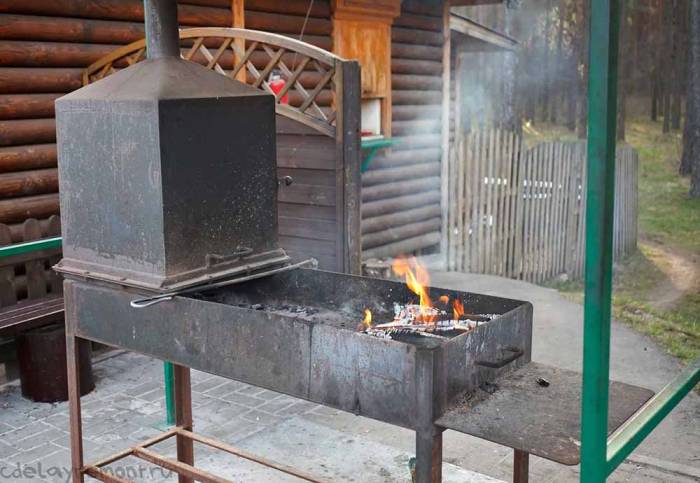 Мангал с вытяжкой