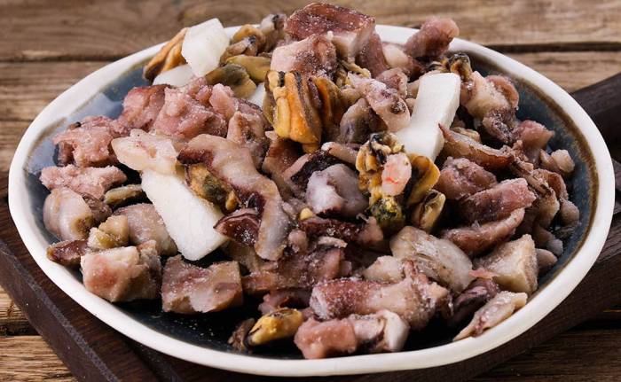 Морепродукты для шаурмы из блинов