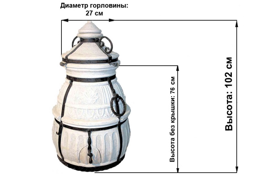 Размеры переносного тандыра