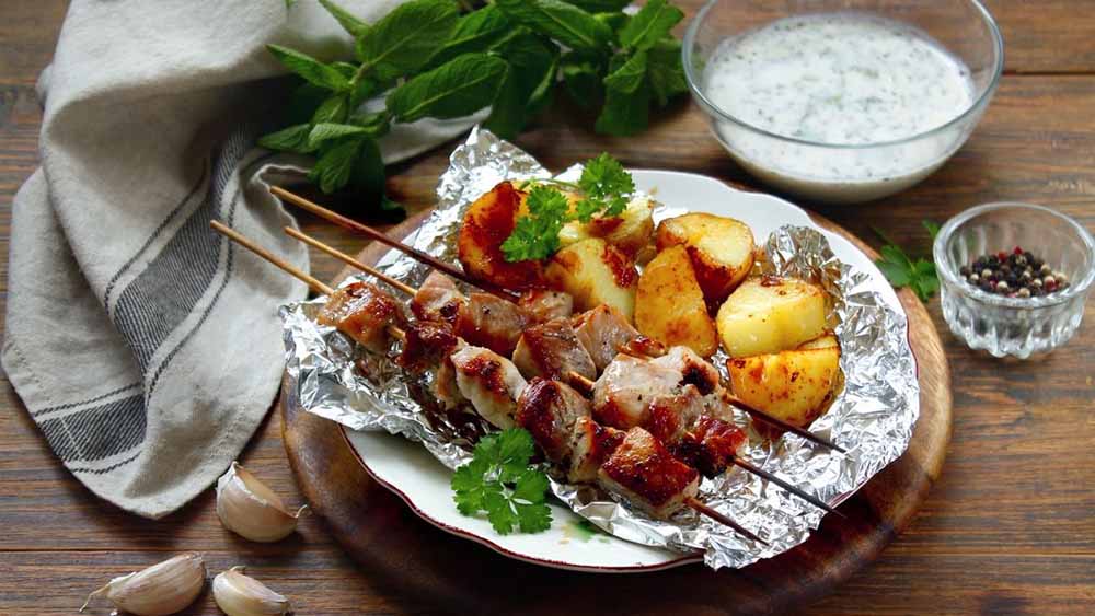 Шашлык в кефире