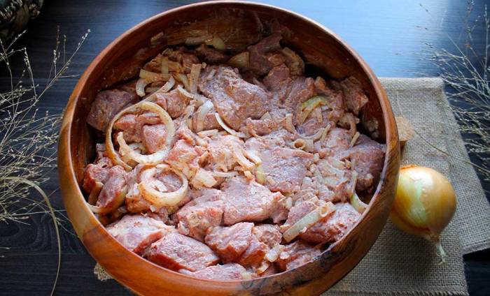 Свинина, майонез и лук