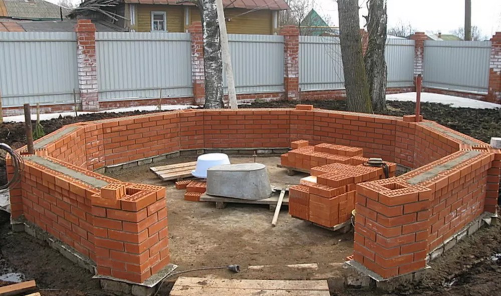 Беседка из кирпича