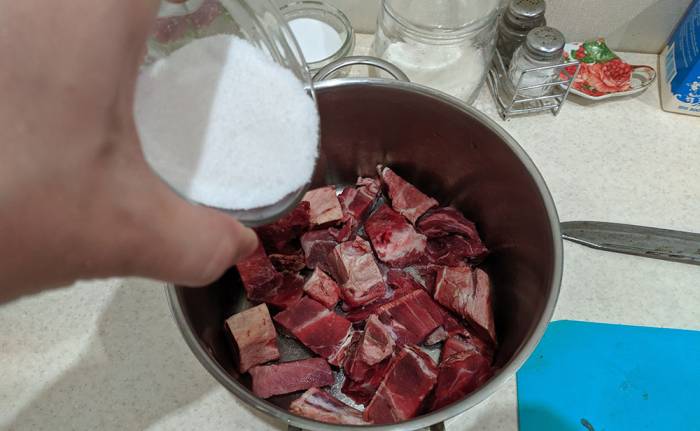 Говядина и соль