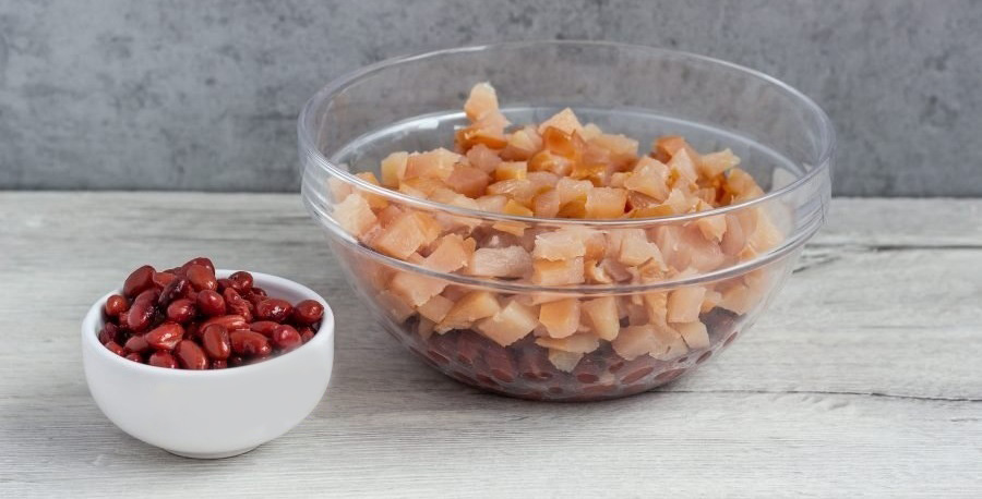 Красная фасоль и копчёная курица