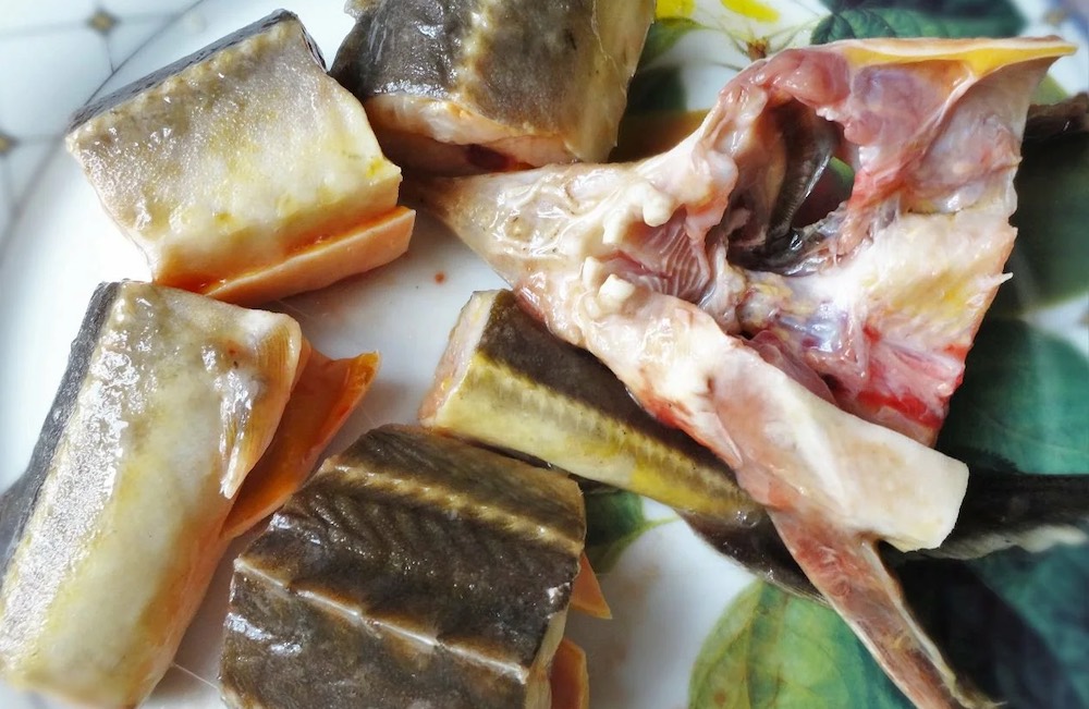 Куски стерляди для духовки