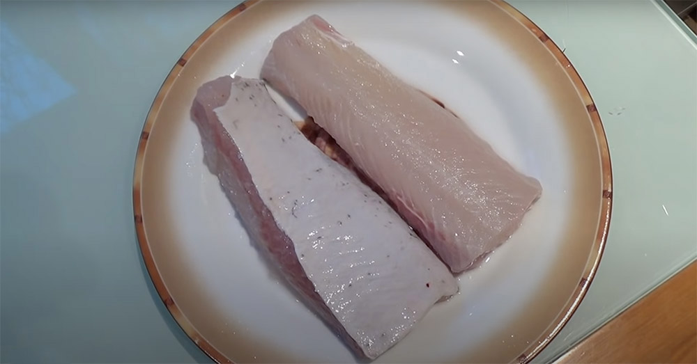 Кусочки из сома