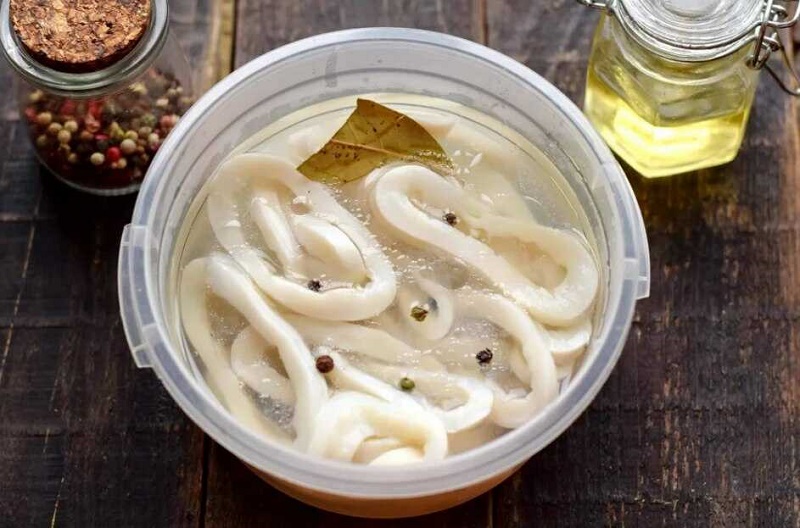 Маринование кальмаров