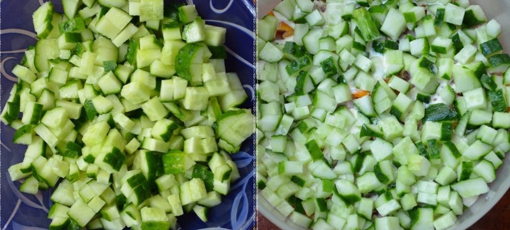 Огурцы для салата с корейской морковью