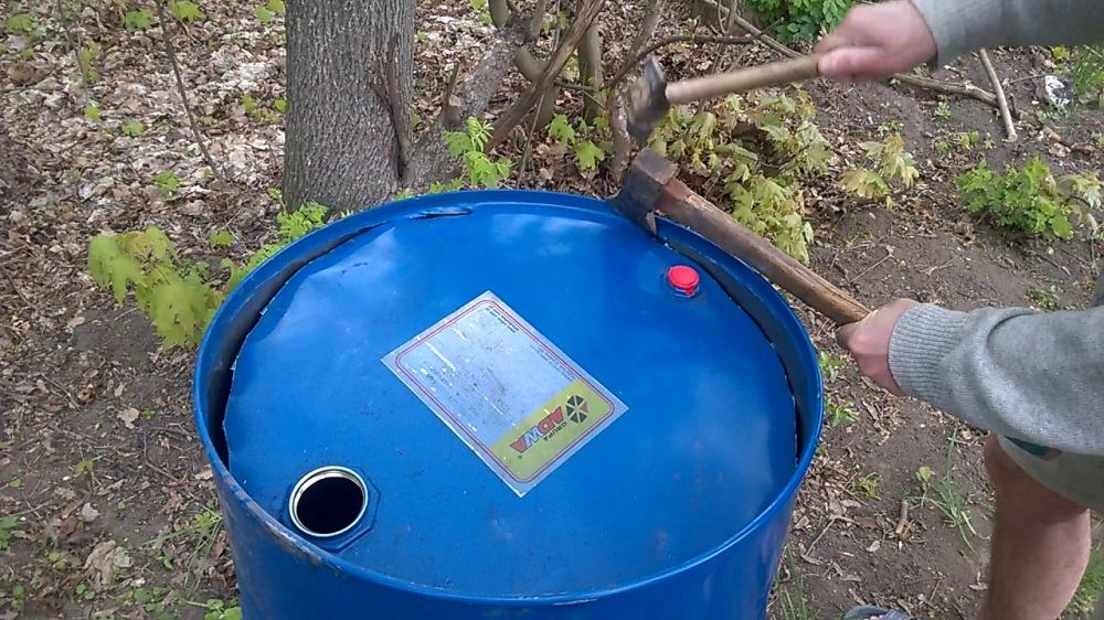 Подготовка металлической бочки
