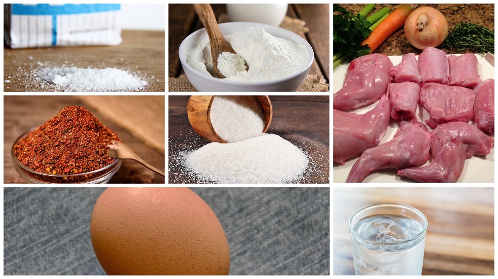 Продукты для кроличьей колбасы