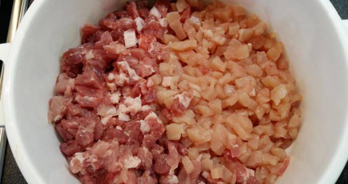 Свинина и курица
