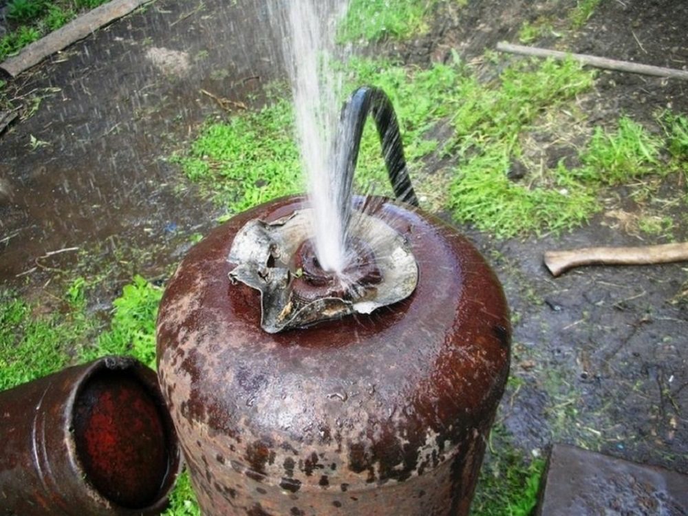 Вода в газовом баллоне